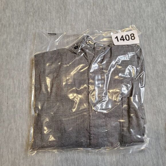 J Crew Shirt Mens Medium Gray Slim Fit Checkered Button Up - Picture 9 of 9